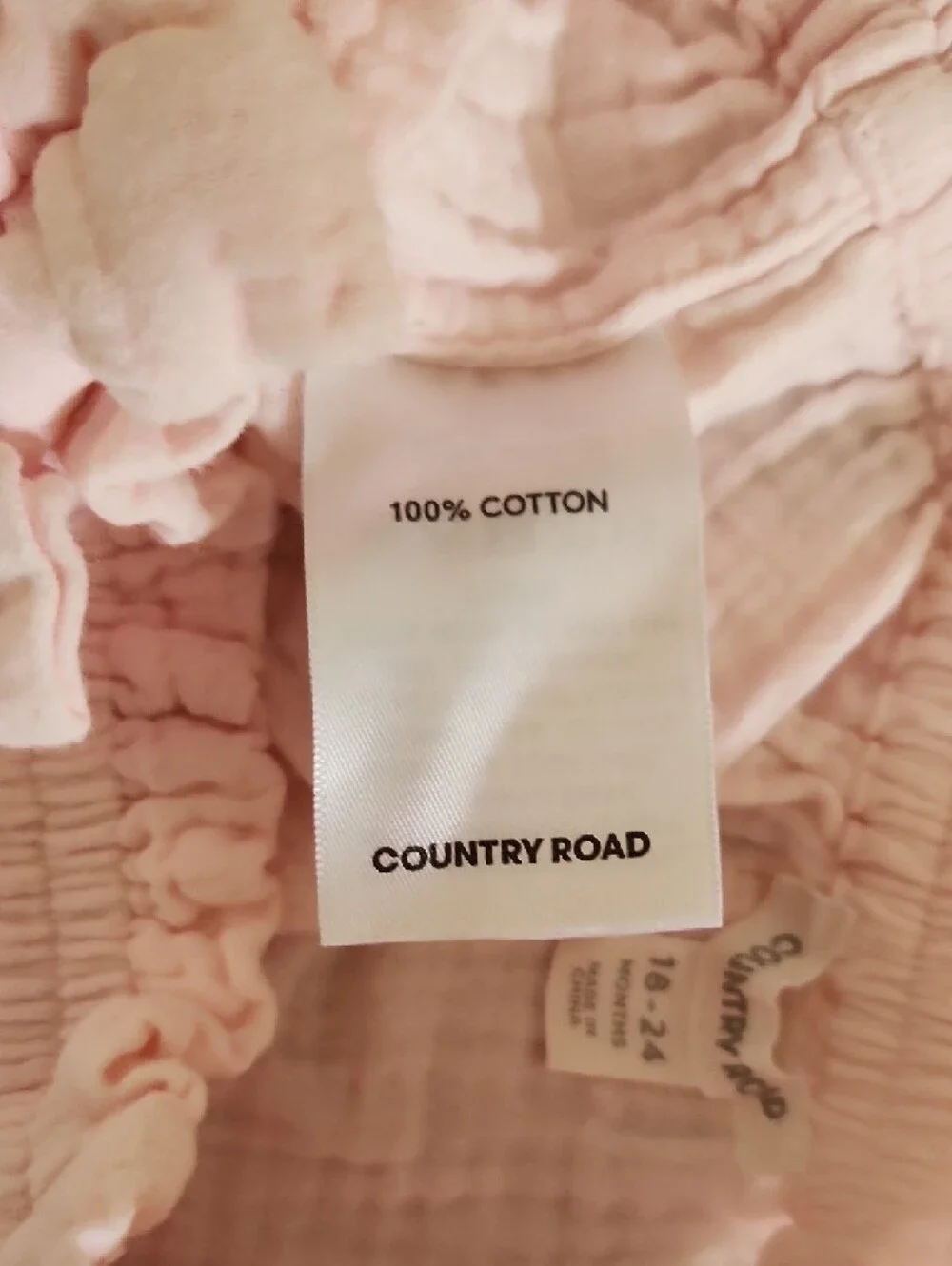 Country Road Baby Girls' Pink Cotton Bloomers with Bow Size 18 - 24 Months